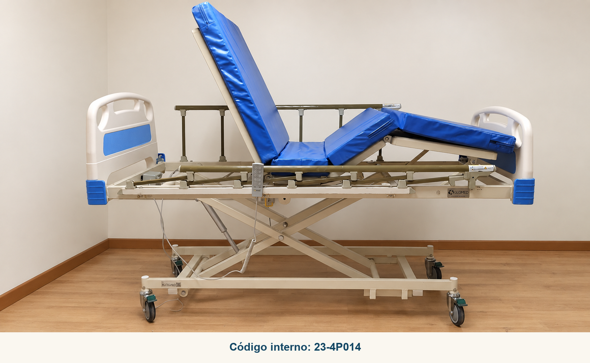 Cama clínica Glomed 23-4P014, vista frontal real