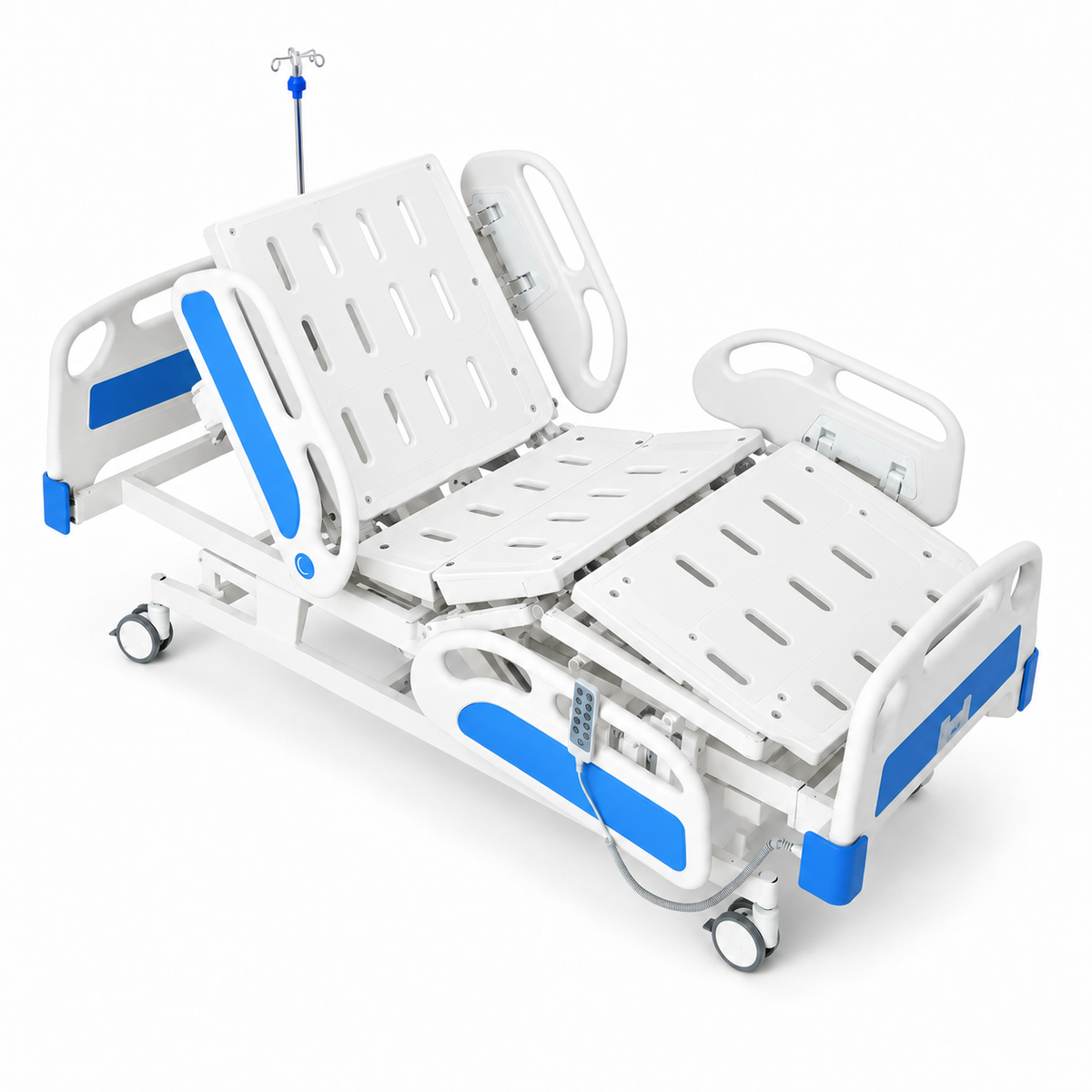 Imagen ilustrativa de cama clínica eléctrica Motion Care 5 posiciones Premium nueva sin colchón.