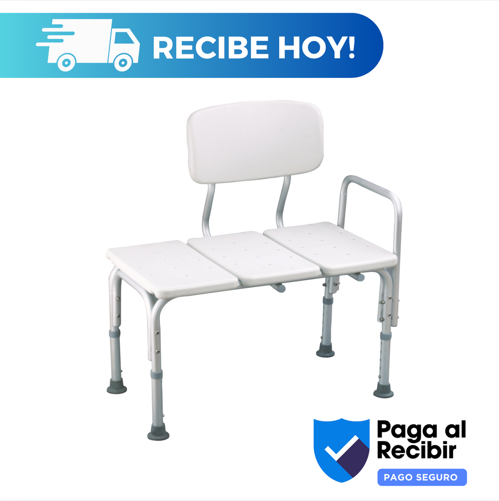 Silla de ducha de transferencia con respaldo