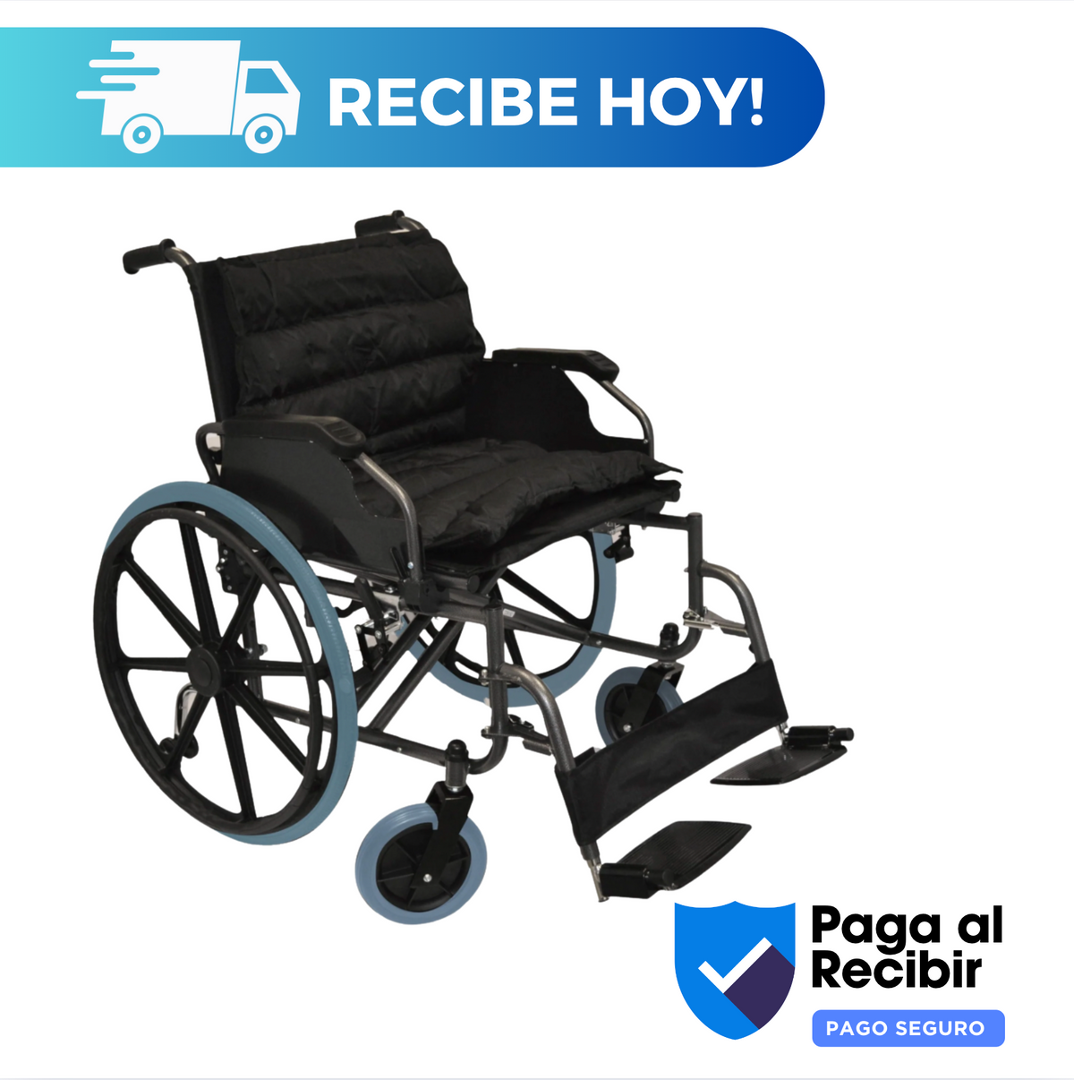 Silla de ruedas bariátrica Comfort 56 cm