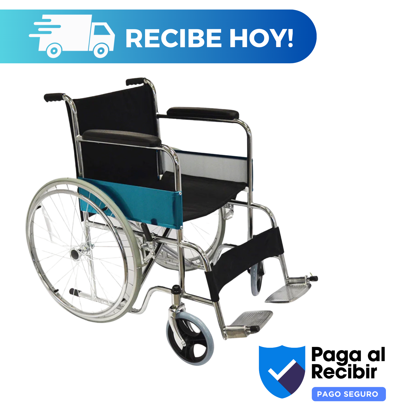 Silla de ruedas adulto básica nylon