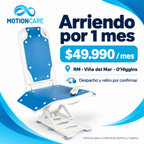 Elevador eléctrico para tina — gráfica original MotionCare del modelo de referencia; cobertura y solicitud