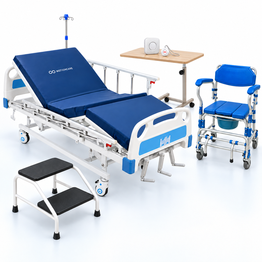 Arriendo pack cuidado diario cama clínica manual 3 posiciones
