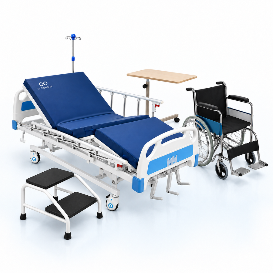 Arriendo pack movilidad cama clínica manual 3 posiciones